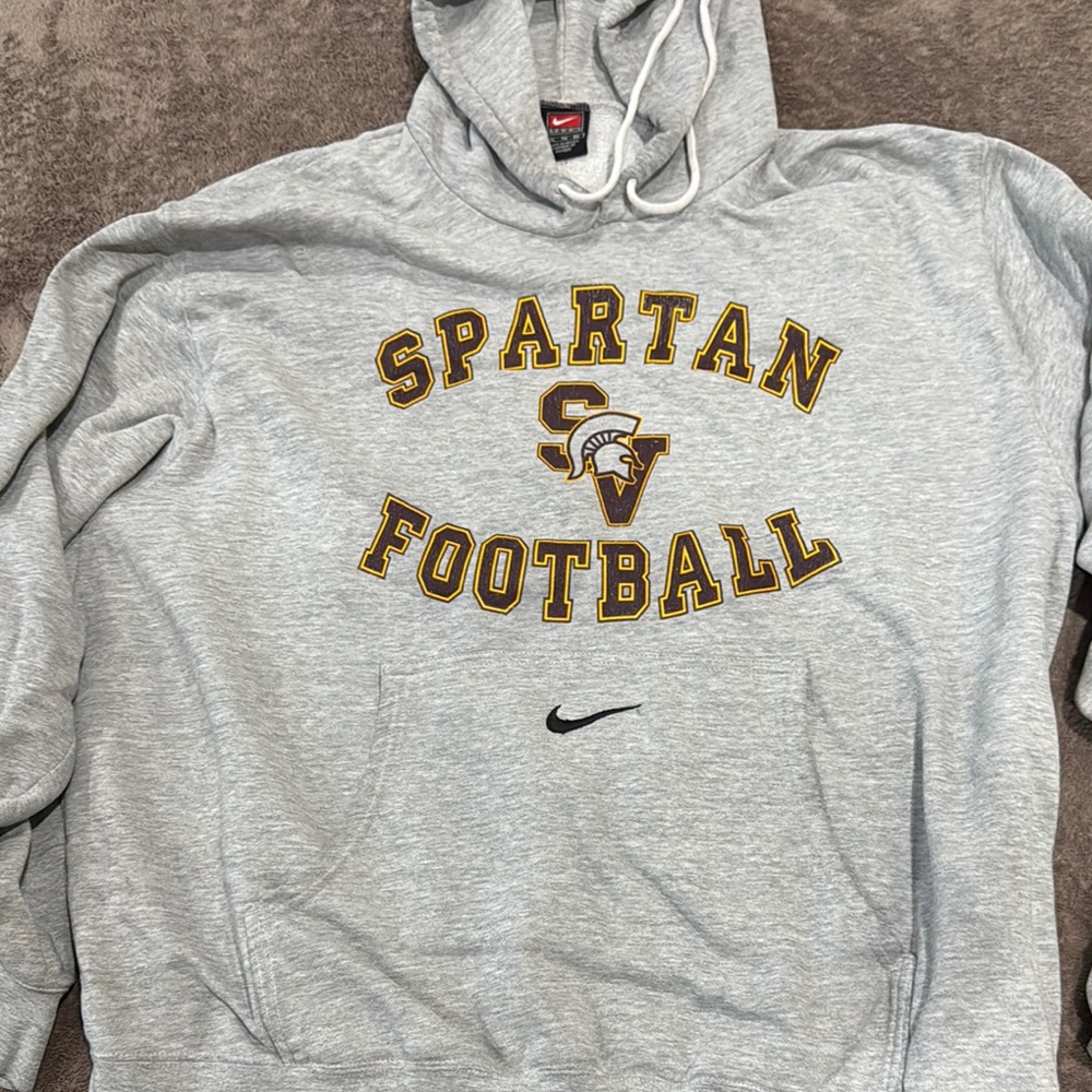 Nike Gray Spartan Football Sweater